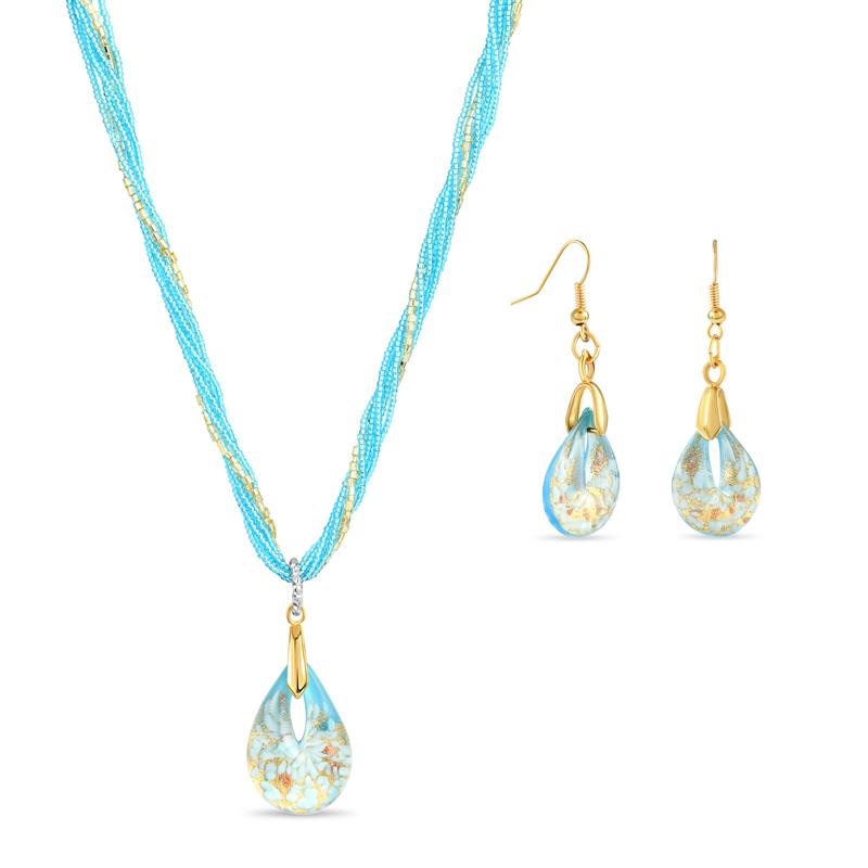 Venetian Murano Necklace & Earrings